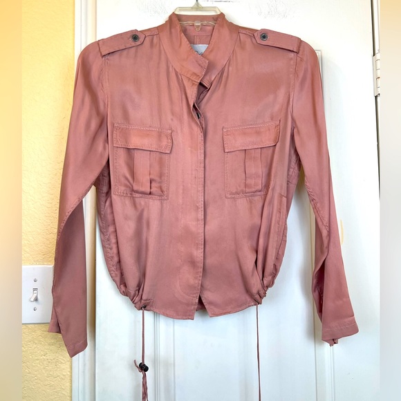 Rails Rowen Blush Pink Button-Front Utility Jacket Size XS - Picture 2 of 10